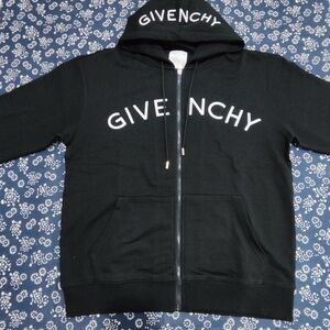 Givenchy Logo-Print Relaxed Fit Zip-Up Hoodie
